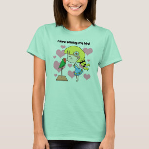 Ik hou van het zoenen van mijn schattige cartoon t-shirt