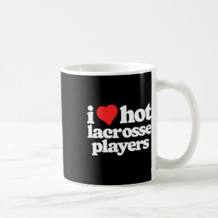 Ik hou van hete lacrosse lakspelers grappige jaren koffiemok