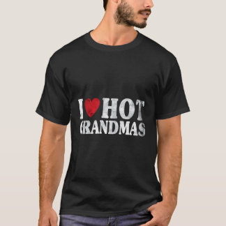 Ik hou van hete oma's t-shirt