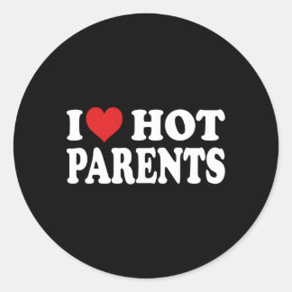Ik hou van hete ouders ik heet moeders en vaders ronde sticker