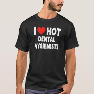 Ik hou van hete tandhygiënisten hart - echtgenoot t-shirt