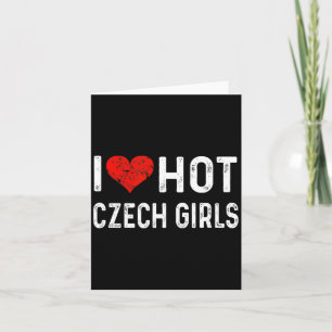 Ik hou van hete Tsjechische meisjes Tsjechië Hart Kaart
