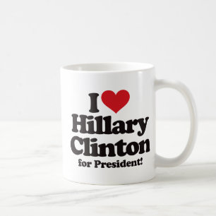 Ik hou van Hillary Clinton voor President Koffiemok
