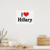 Ik hou van Hillary Poster (Keuken)