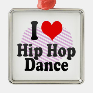 Ik hou van Hip Hop Dance Metalen Ornament