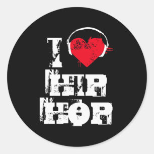 Ik hou van hiphop ronde sticker