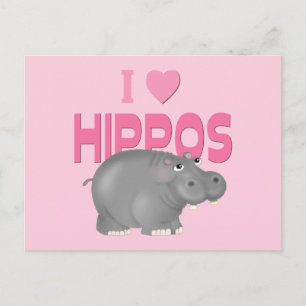 Ik hou van Hippos Briefkaart