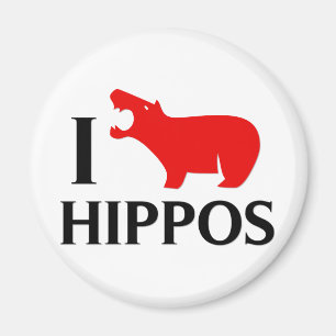 Ik hou van Hippos Magneet