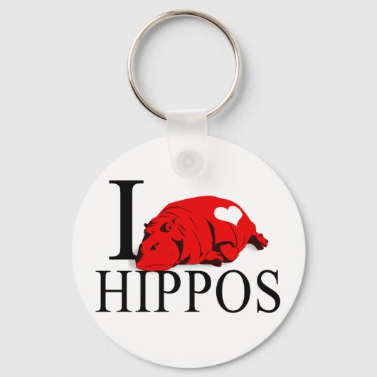 Ik hou van Hippos-Sleutelhangers Sleutelhanger (Voorkant)