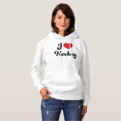 Ik hou van Hockey Dames Hoodie (Voorkant volledig)