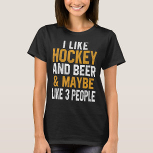 Ik hou van Hockey en Beer Gameday Ice Hockey Girls T-shirt