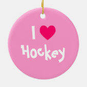 Ik hou van Hockey Keramisch Ornament (Achterkant)