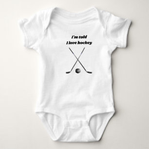 Ik hou van hockey met twee hockeysticks romper
