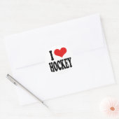 Ik hou van Hockey Ronde Sticker (Envelop)
