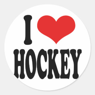 Ik hou van Hockey Ronde Sticker