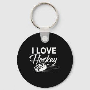 Ik Hou Van Hockey Speler Team Game Doelman Sleutelhanger
