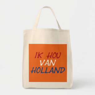 Ik Hou Van Holland overlay op sinaasappel gtcnt Tote Bag