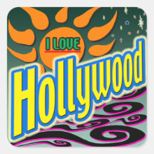 "Ik hou van Hollywood" Night Sunshine" Sticker!