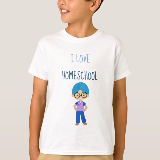 Ik hou van homeschool Multicultural T-shirt (Voorkant)
