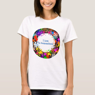 Ik hou van homeschool verfspaar t-shirt