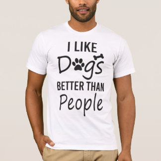 Ik hou van honden beter dan mensen t-shirt