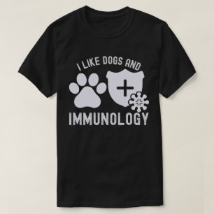 Ik hou van honden en immunologie t-shirt