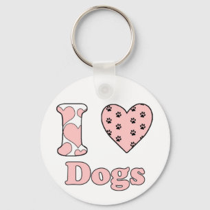 Ik hou van Honden Sleutelhanger