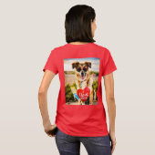 "Ik hou van honden Vrouwen T-shirt Design" (Achterkant volledig)