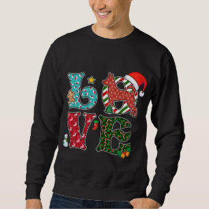 Ik hou van hondenrattenkruid Kerstmis Trui