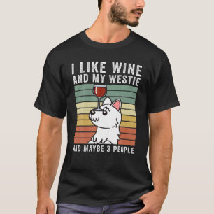 Ik hou van hondenwijn t-shirt