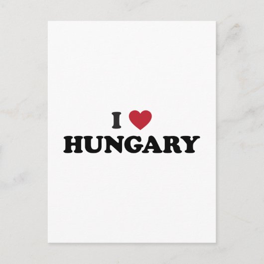Ik hou van Hongarije Briefkaart (Voorkant)