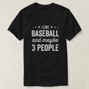 Ik hou van honkbal en misschien 3 mensen honkbalmi t-shirt