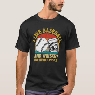 Ik hou van honkbal en whisky Softball Pap R T-shirt