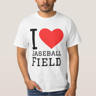 Ik hou van honkbalveld t-shirt