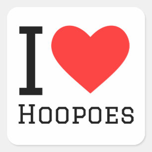 Ik hou van hoppen vierkante sticker