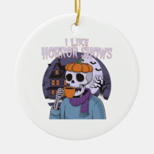 Ik hou van horror Shows spooky grafisch ontwerp Keramisch Ornament