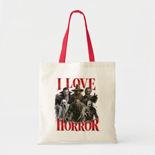 Ik hou van horror tote bag (Voorkant)