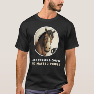Ik hou van Horsea en Coffee en misschien 3 mensen T-shirt