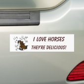 Ik hou van HORSES #2 Bumpersticker (Op auto)