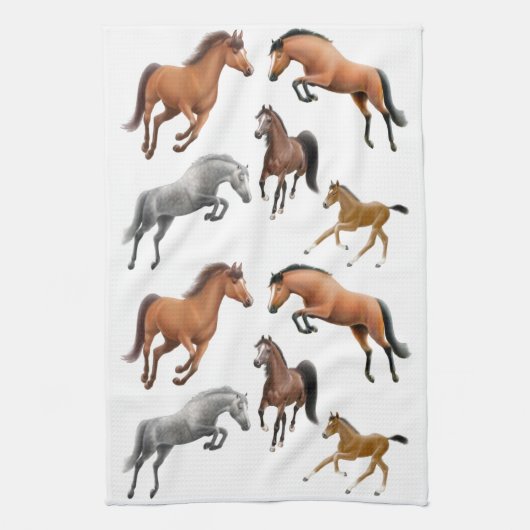 Ik hou van Horses Kitchen Towel Theedoek (Verticaal)