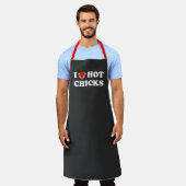 Ik hou van hot Chicken | Funny BBQ Apron Schort (Gedragen)