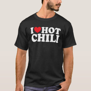 Ik hou van Hot Chili Funny Food Lover Retro I T-shirt