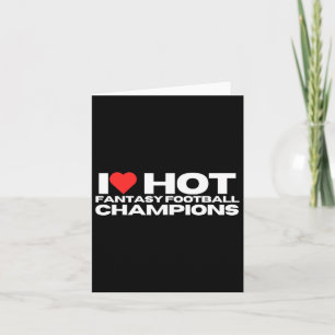 Ik hou van Hot Fantasy Football Champions Mom Wife Kaart