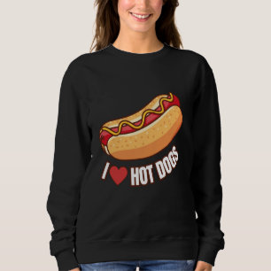 Ik hou van hotdogs, grappige voedselliefhebbers en trui