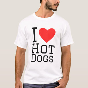 Ik hou van hotdogs t-shirt