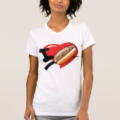 Ik hou van hotdogs vrouwen t-shirt (Voorkant)