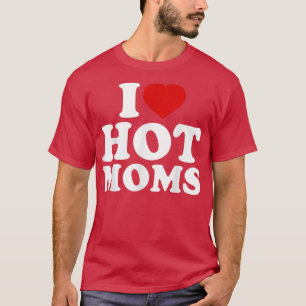 Ik hou van hotmamma's Grapny Red Heart Love Moms I T-shirt