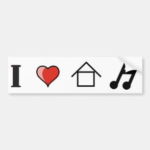Ik hou van House Music Club Clubbing Bumpersticker