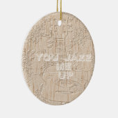 Ik hou van hout dat bruin Hakuna Matata is Keramisch Ornament (Rechts)