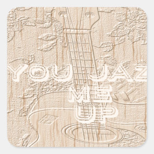 Ik hou van hout dat bruin Hakuna Matata is Vierkante Sticker